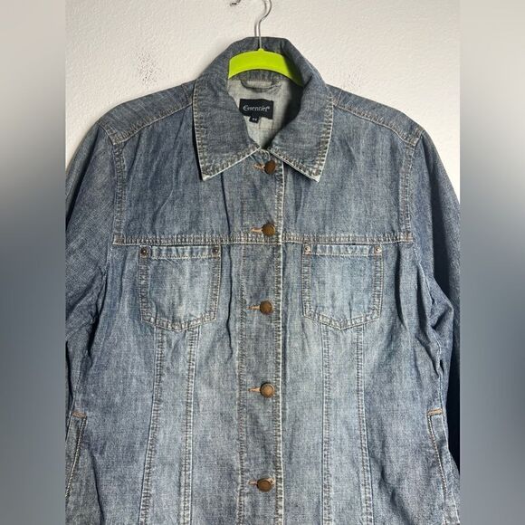 VINTAGE ESSINTIEL ORIGINAL DENIM JACKET 1970s DEADSTOCK  SIZE 44 EU/ L US - Picture 2 of 12